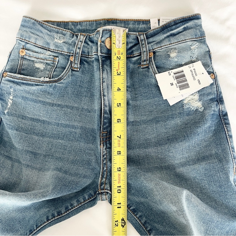 NWT STS Blue Jeans Womens Size 26 Caroline High Rise Raw Edge Denim Straight Leg - Picture 11 of 13